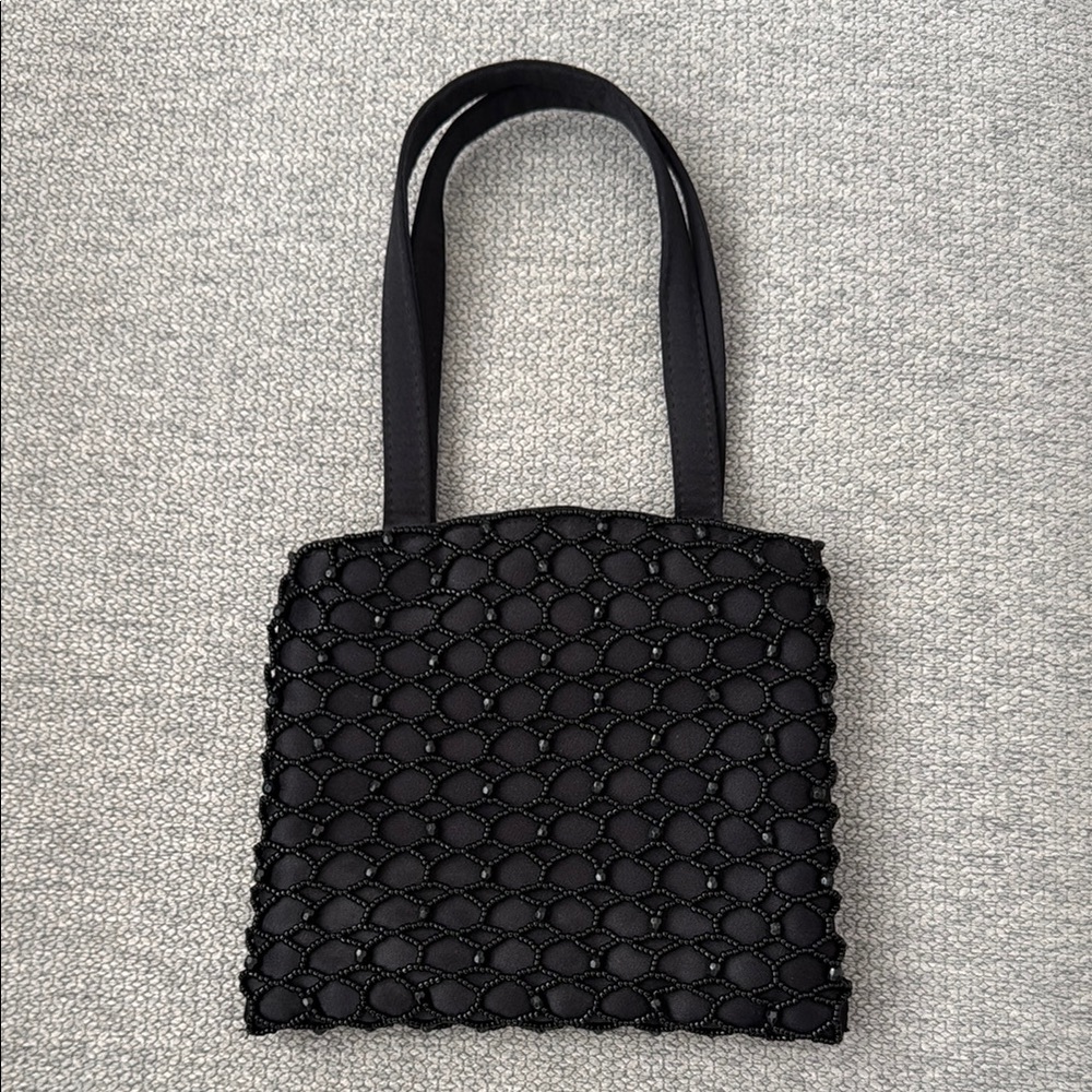 Elegant Black Beaded Evening bag luxury